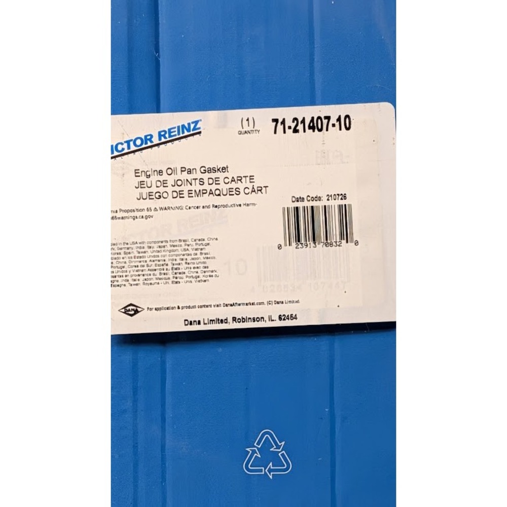 Victor Reinz Engine Oil Pan Gasket 71-21487-10 New Grey Sealing Product Dana - Picture 3 of 5
